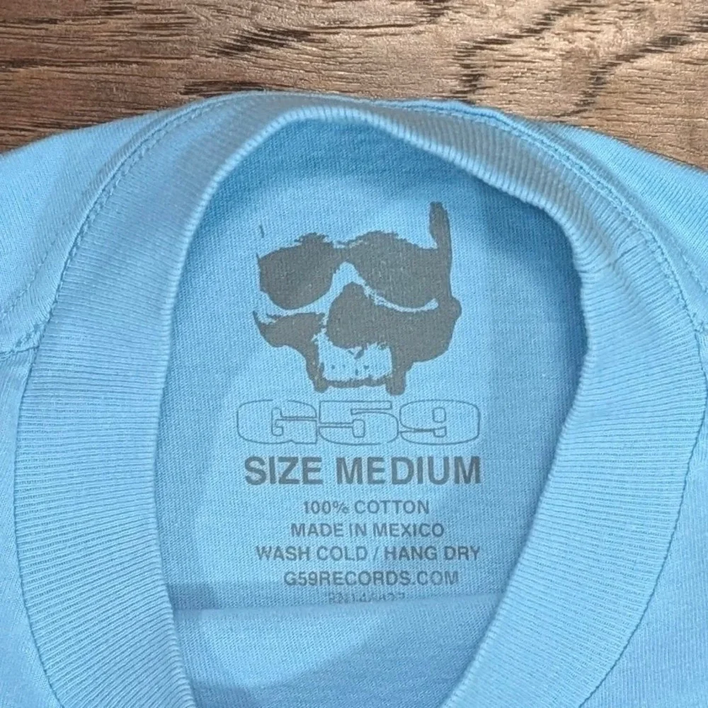 G59‎ Records Suicide Boys Greyday 2024 Skull Logo Light Blue Size Medium 20x27